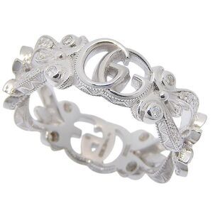 Gucci Flora Motif Diamond Ring 18K White Gold 750 White Gold Diamond #8